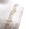 1 Yard 1 Inch Champagne Beaded Bridal Veil Lace Trim for Wedding Gowns and Veils